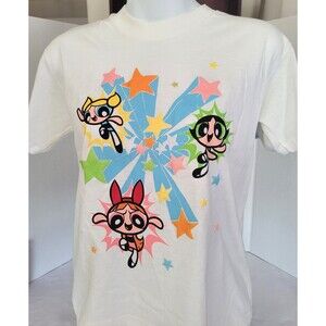 Vintage 2000 Powerpuff Girls Glitter Tee Youth Small